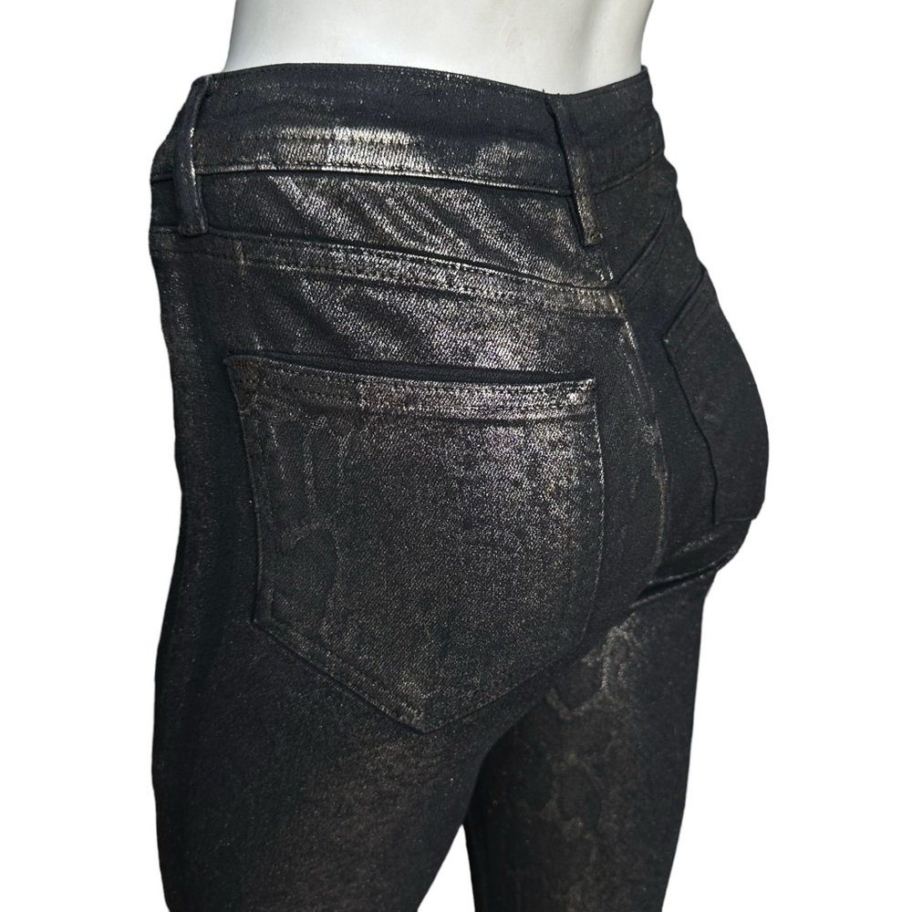 All Saints Miller Snakeskin Print Metallic Foil Grunge Jeans Size 25 - Picture 9 of 12